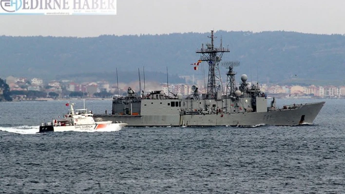 NATO gemileri Çanakkale Boğazı'ndan geçti