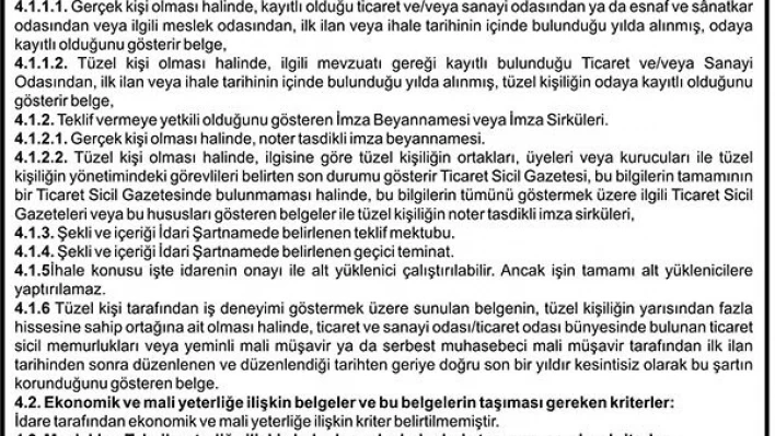 İhale İlanı