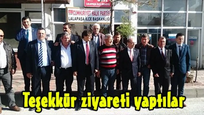 Teşekkür ziyareti yaptılar