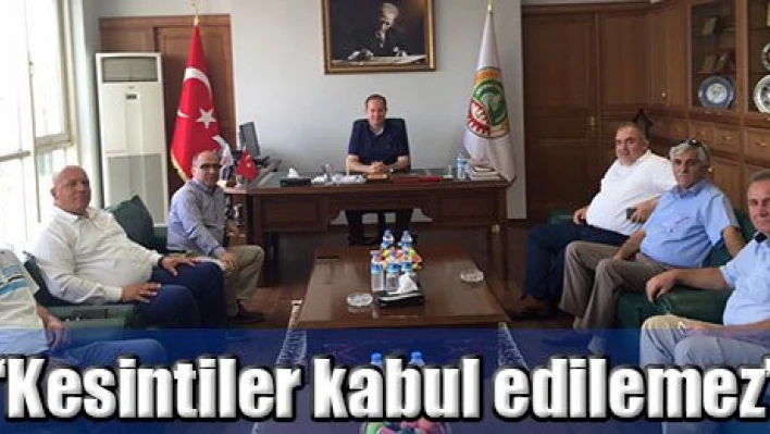 'Kesintiler kabul edilemez'
