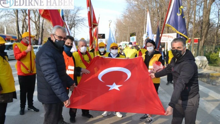 Edirne'den Çanakkale'ye yola çıktı