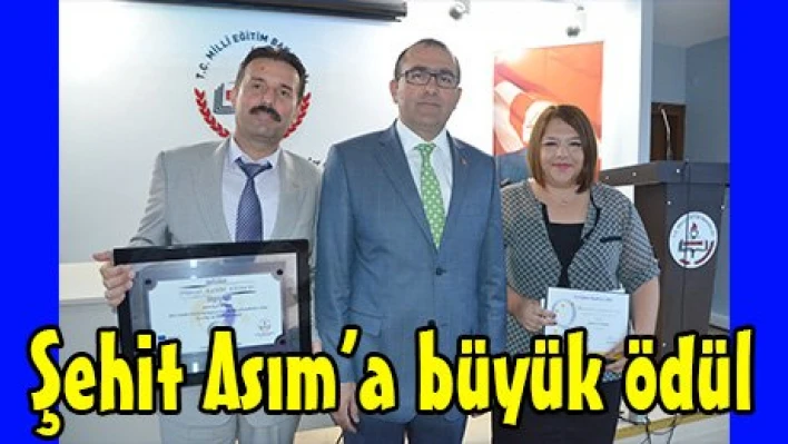 Şehit Asım'a büyük ödül