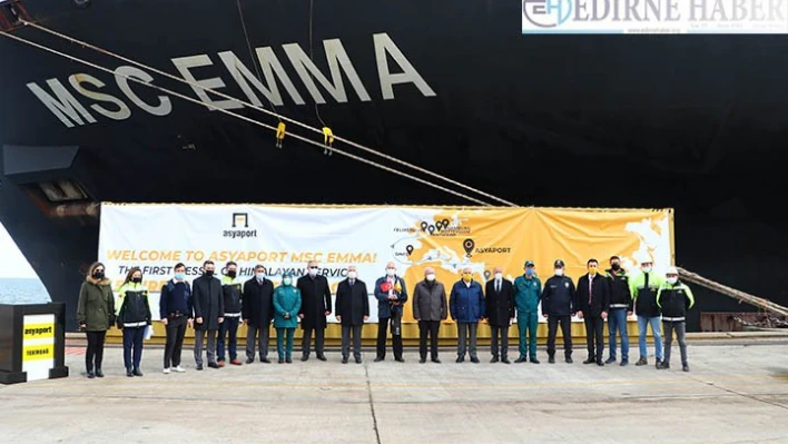 Hindistan-Avrupa servisinin ilk gemisi 'MSC EMMA' Tekirdağ'daki Asyaport Limanı'na geldi