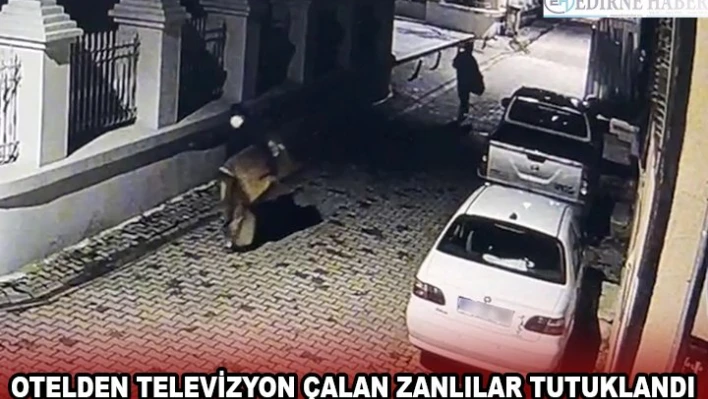 Otelden televizyon çalan zanlılar tutuklandı