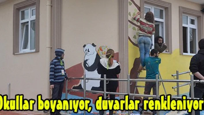 Okullar boyanıyor, duvarlar renkleniyor!