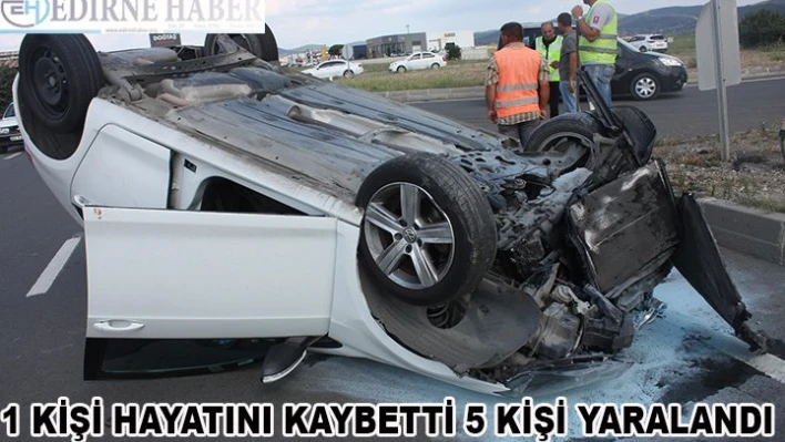 Trafik kazası, 1 ölü, 5 yaralı