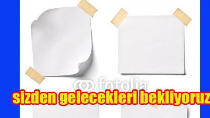 Köşelerimizi size açıyoruz