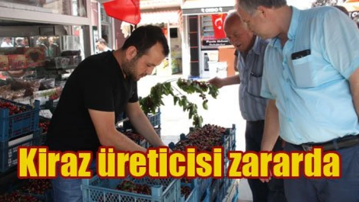 Kiraz üreticisi mağdur oldu