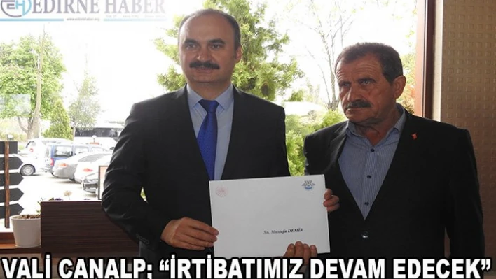 Vali Canalp ile veda yemeğinde buluştular