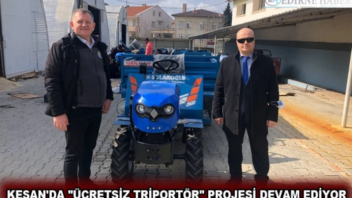 Keşan'da at arabasını getiren yük taşıyıcılarına 'ücretsiz triportör' projesi devam ediyor