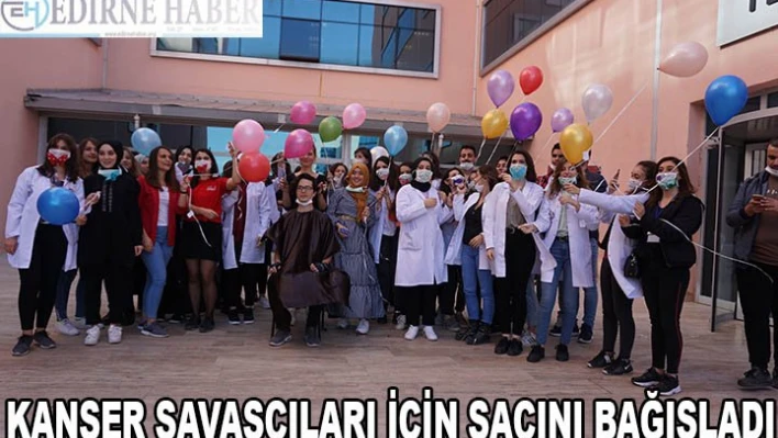 KANSER SAVAŞÇILARI İÇİN SAÇINI BAĞIŞLADI