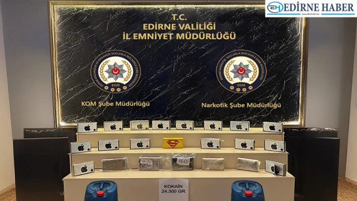 Edirne'de 24 kilo uyuşturucu ele geçirildi