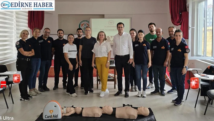 Edirne'de arama kurtarma gönüllülerine ilk yardım eğitimi
