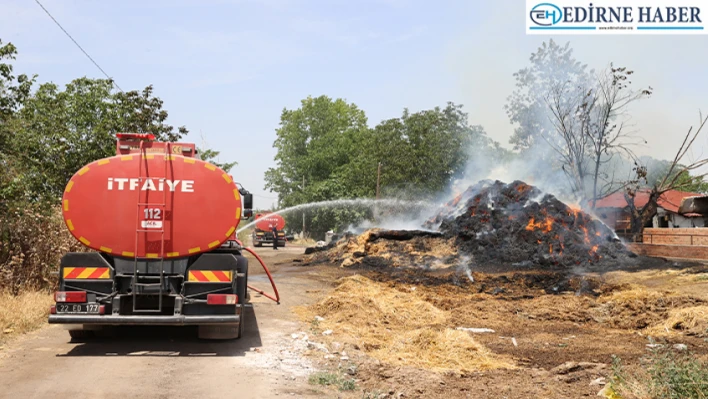 Edirne'de bir çiftlikte çıkan yangın söndürüldü