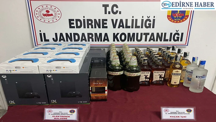 Edirne'de gümrük kaçağı alkol ele geçirildi
