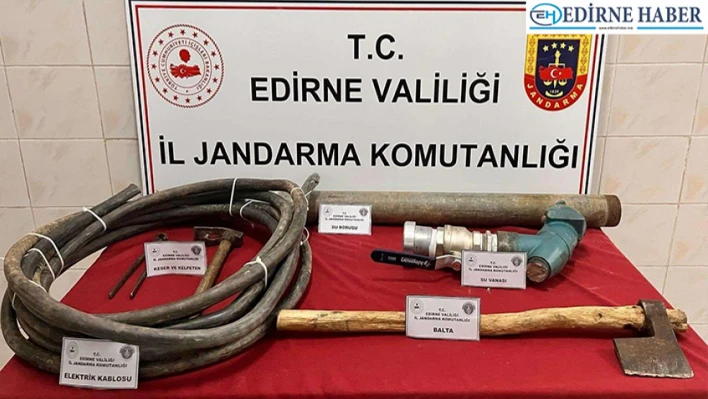 Edirne'de hırsızlık şüphelileri suçüstü yakalandı