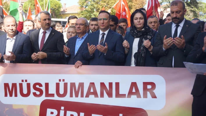 Edirne'de İsrail'in Gazze'ye yönelik saldırıları protesto edildi