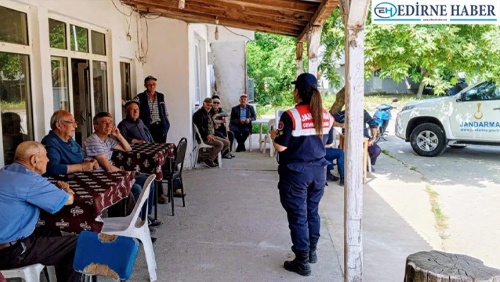 Edirne'de jandarma vatandaşları orman yangınlarına karşı bilgilendirdi