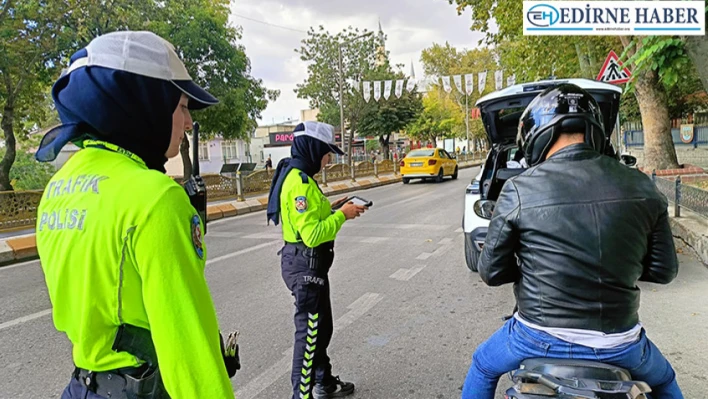 Edirne'de kask hassasiyeti denetime yansıdı