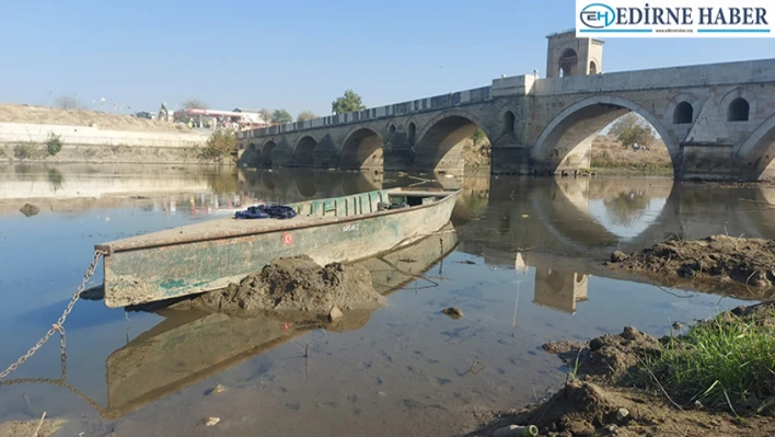 Edirne'de nehir debilerinde düşüş yaşanıyor