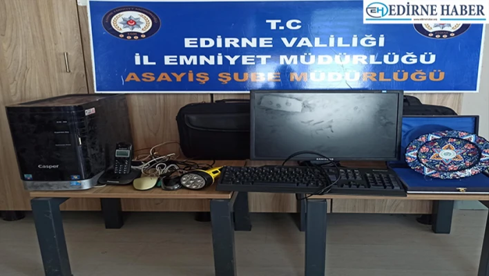 Edirne'de okul hırsızlığı şüphelileri tutuklandı