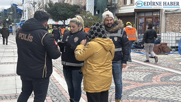 Edirne'de polisten yılbaşı öncesi 'huzur uygulaması'
