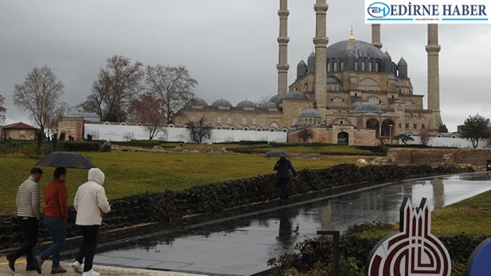 Edirne'de soğuk ve yağışlı hava etkili