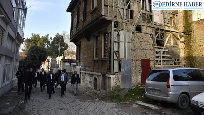 Edirne'de tarihi konakların restorasyon çalışmaları sürüyor