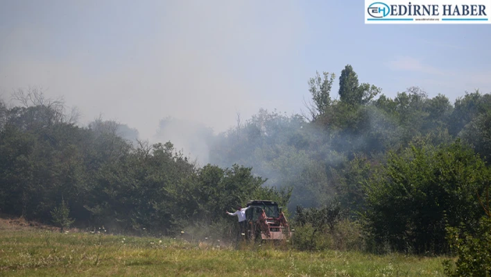 Edirne'de üniversitenin botanik bahçesinde çıkan yangın söndürüldü