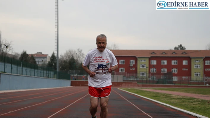 Edirne'de yarım asırdır koşan master milli atlet Avrupa Şampiyonası'nda zirveyi hedefliyor