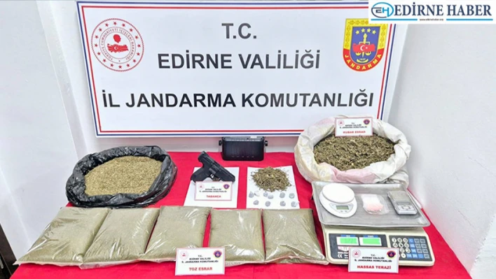 Edirne'deki uyuşturucu operasyonunda yakalanan 2 şüpheli tutuklandı