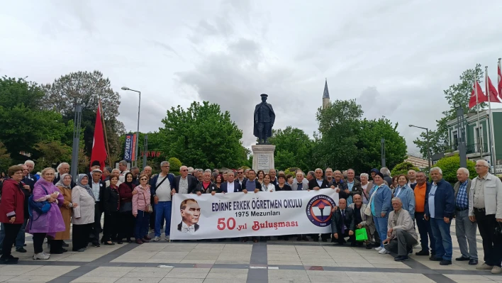 Edirne Erkek Öğretmen Okulu mezunlarından 50'inci yıl buluşması