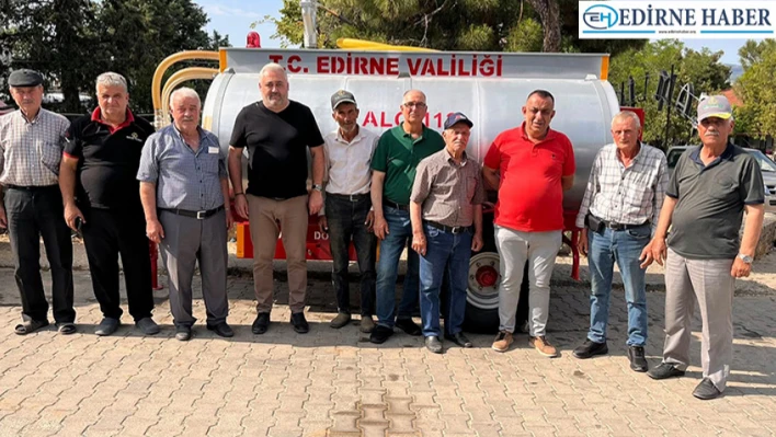 Edirne İl Özel İdaresinden Çamlıca'ya yangın tankeri