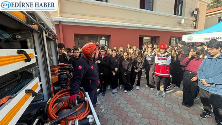 Edirne Lisesi öğrencileri afet bilinci kazandı