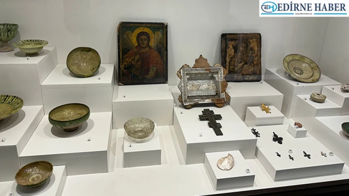 Edirne sınırında yakalanan paha biçilmez tarihi eserler müzede sergileniyor