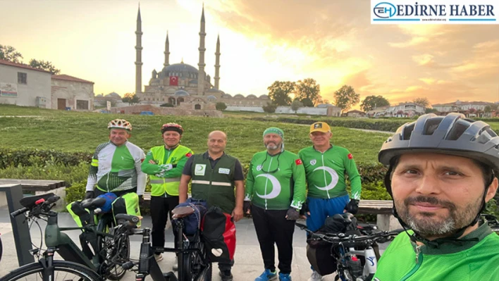 Edirne Yeşilay'dan 'Bağımsızlık Seferberliği Bisiklet Turu'