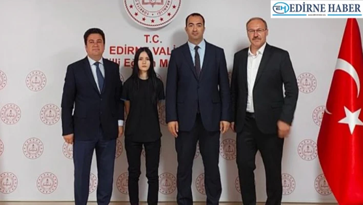 Edirneli öğrenci Türkiye birincisi oldu