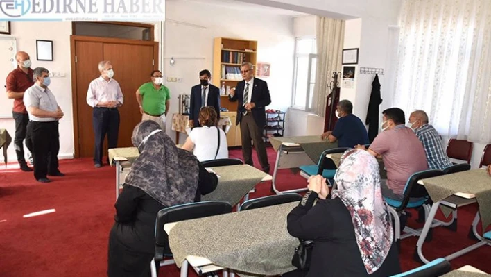Başkan Helvacıoğlu  kursu ziyaret etti 