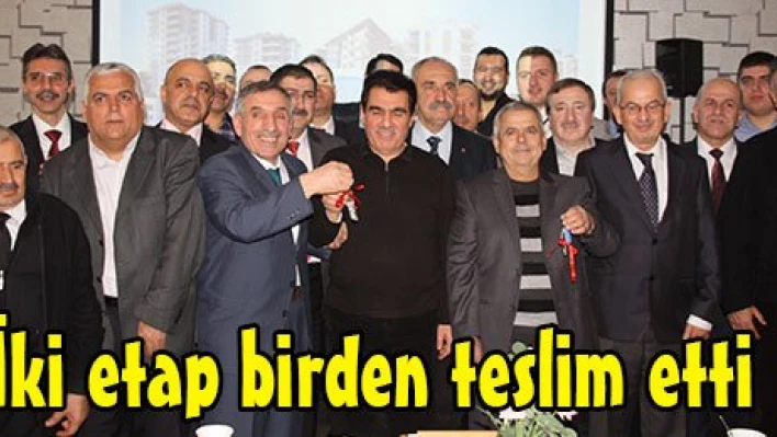 İki etap birden teslim etti