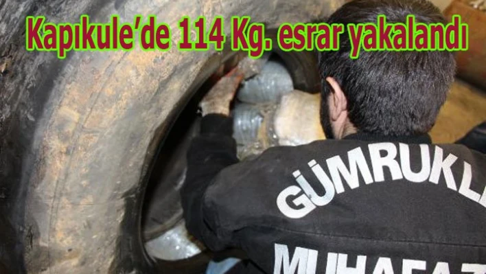 Tır lastiğinde 114 kilogram esrar