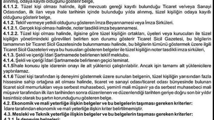 İhale İlanı