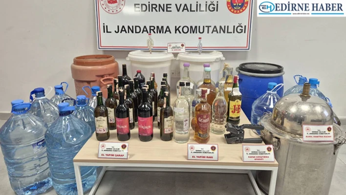 evinde sahte içki üreten şüpheli yakalandı