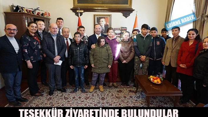'Teşekkür belgesi ile ziyaret'