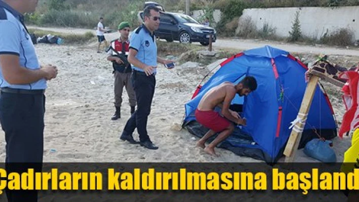 Çadırlar kaldırılıyor
