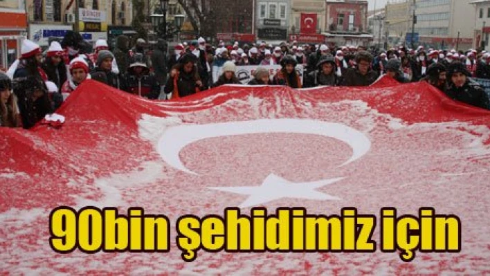 Şehitlerimizi Kar altında andık