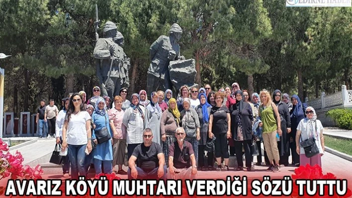 Avarız Köyü Muhtarı verdiği sözü tuttu