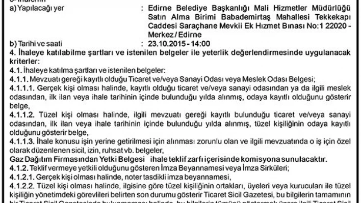 İhale İlanı