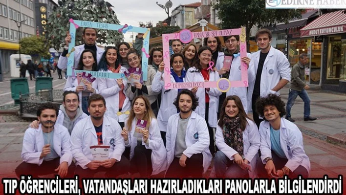 Tıp öğrencileri, vatandaşları hazırladıkları panolarla bilgilendirdi