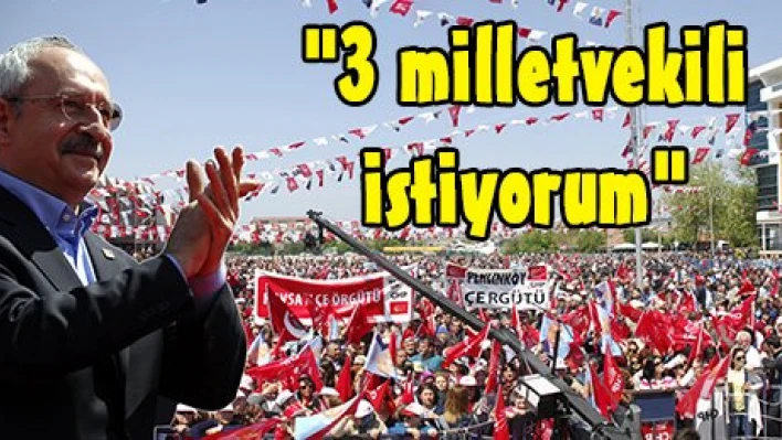 '3 milletvekili istiyorum'