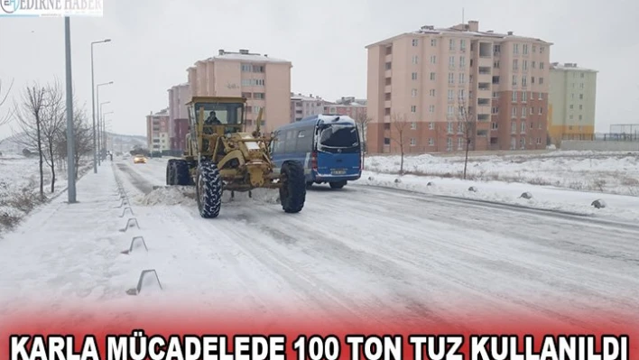 Karla mücadelede 100 ton tuz kullanıldı